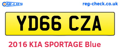 YD66CZA are the vehicle registration plates.