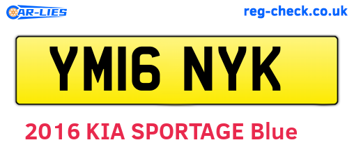 YM16NYK are the vehicle registration plates.