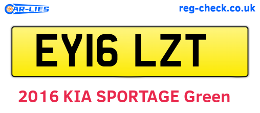 EY16LZT are the vehicle registration plates.