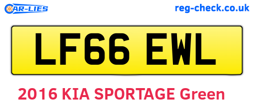 LF66EWL are the vehicle registration plates.