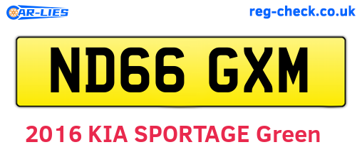 ND66GXM are the vehicle registration plates.