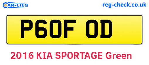 P60FOD are the vehicle registration plates.