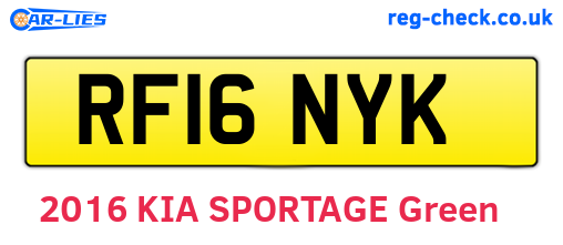 RF16NYK are the vehicle registration plates.