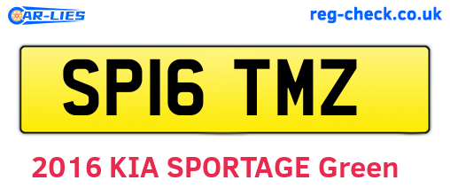 SP16TMZ are the vehicle registration plates.