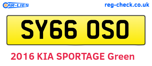 SY66OSO are the vehicle registration plates.