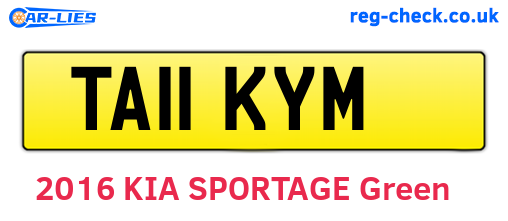 TA11KYM are the vehicle registration plates.