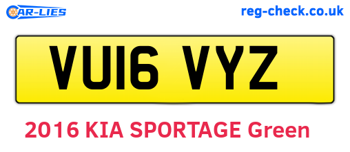 VU16VYZ are the vehicle registration plates.