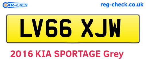 LV66XJW are the vehicle registration plates.