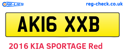 AK16XXB are the vehicle registration plates.
