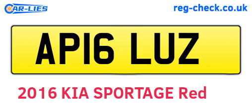 AP16LUZ are the vehicle registration plates.