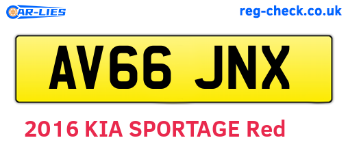 AV66JNX are the vehicle registration plates.