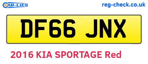 DF66JNX are the vehicle registration plates.