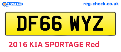 DF66WYZ are the vehicle registration plates.