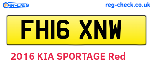 FH16XNW are the vehicle registration plates.