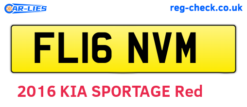 FL16NVM are the vehicle registration plates.
