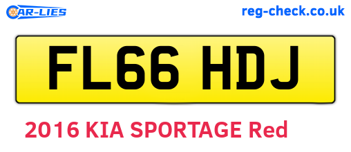 FL66HDJ are the vehicle registration plates.