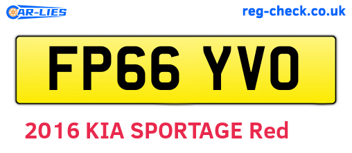 FP66YVO are the vehicle registration plates.