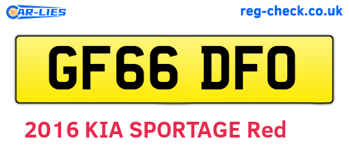 GF66DFO are the vehicle registration plates.