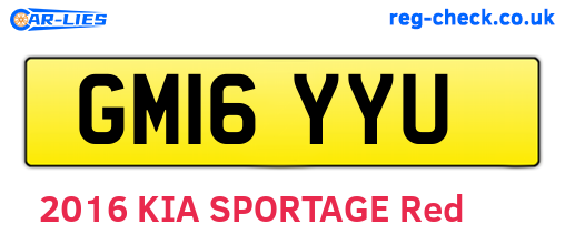 GM16YYU are the vehicle registration plates.