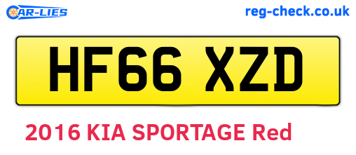 HF66XZD are the vehicle registration plates.