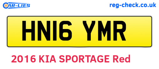 HN16YMR are the vehicle registration plates.