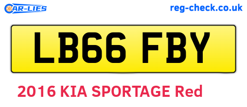 LB66FBY are the vehicle registration plates.
