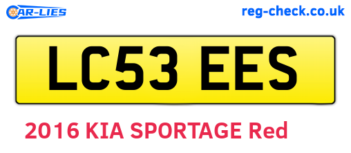LC53EES are the vehicle registration plates.