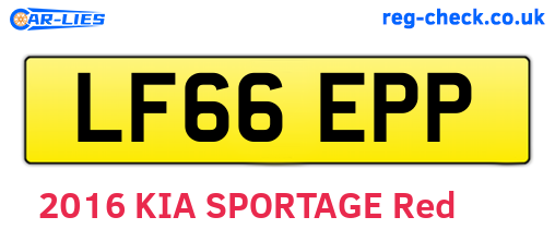 LF66EPP are the vehicle registration plates.