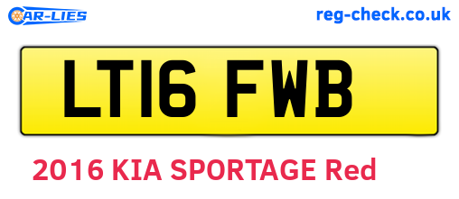 LT16FWB are the vehicle registration plates.
