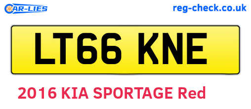 LT66KNE are the vehicle registration plates.
