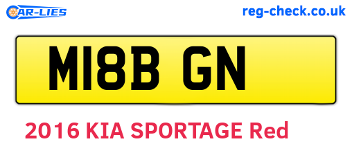 M18BGN are the vehicle registration plates.