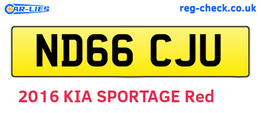ND66CJU are the vehicle registration plates.