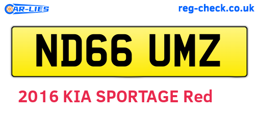 ND66UMZ are the vehicle registration plates.