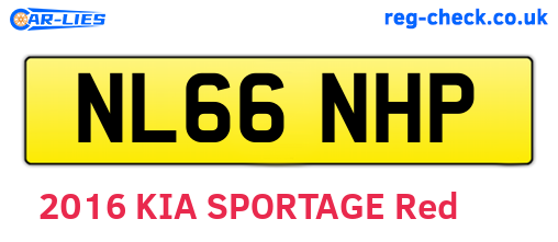 NL66NHP are the vehicle registration plates.