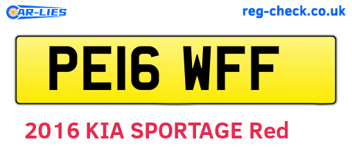 PE16WFF are the vehicle registration plates.