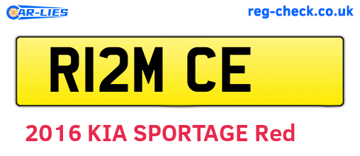 R12MCE are the vehicle registration plates.