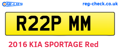 R22PMM are the vehicle registration plates.