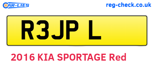 R3JPL are the vehicle registration plates.