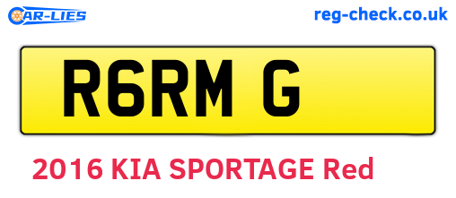 R6RMG are the vehicle registration plates.