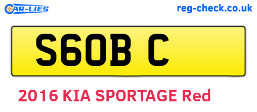 S6OBC are the vehicle registration plates.