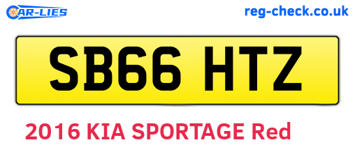SB66HTZ are the vehicle registration plates.
