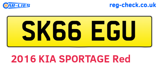SK66EGU are the vehicle registration plates.