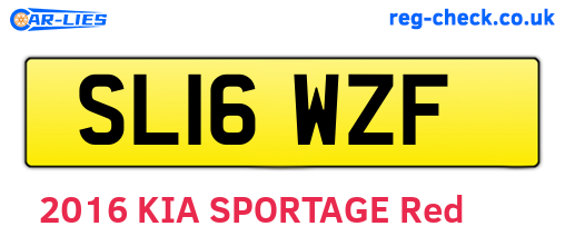 SL16WZF are the vehicle registration plates.