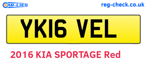 YK16VEL are the vehicle registration plates.