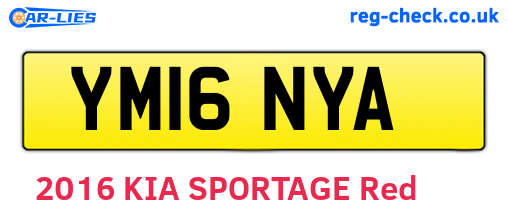 YM16NYA are the vehicle registration plates.