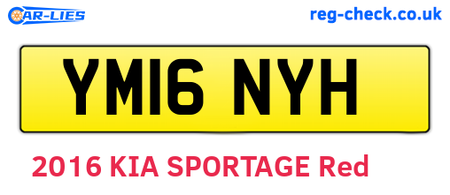 YM16NYH are the vehicle registration plates.