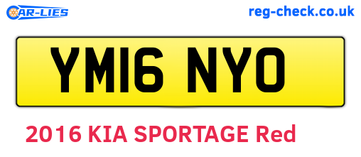 YM16NYO are the vehicle registration plates.