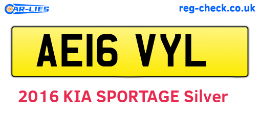 AE16VYL are the vehicle registration plates.