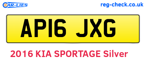 AP16JXG are the vehicle registration plates.