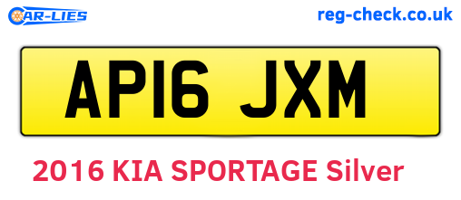 AP16JXM are the vehicle registration plates.
